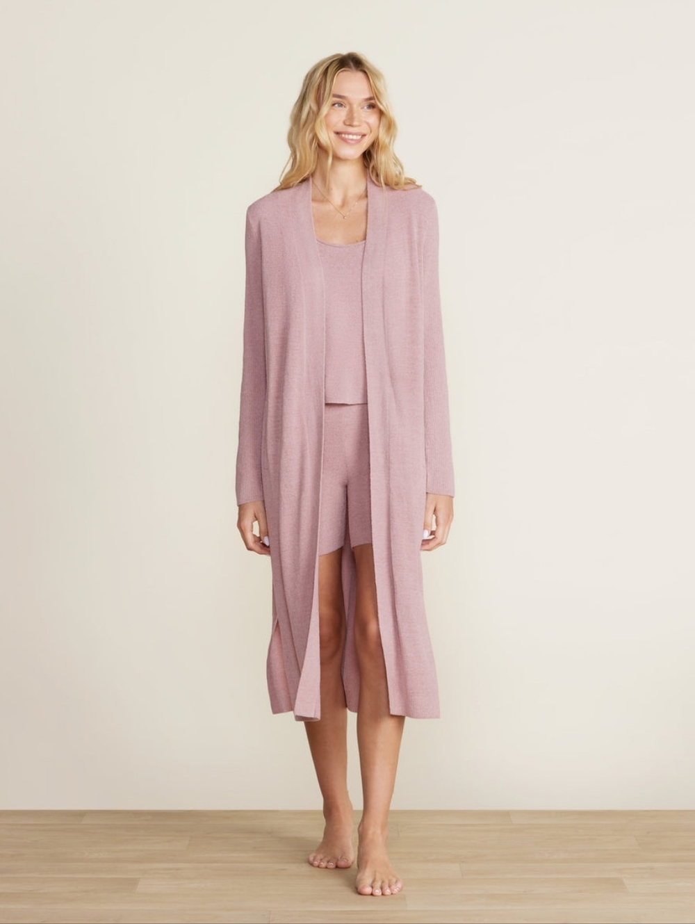 Barefoot Dreams CozyChic Ultra Lite Everything Cardigan - Teaberry - Size S
